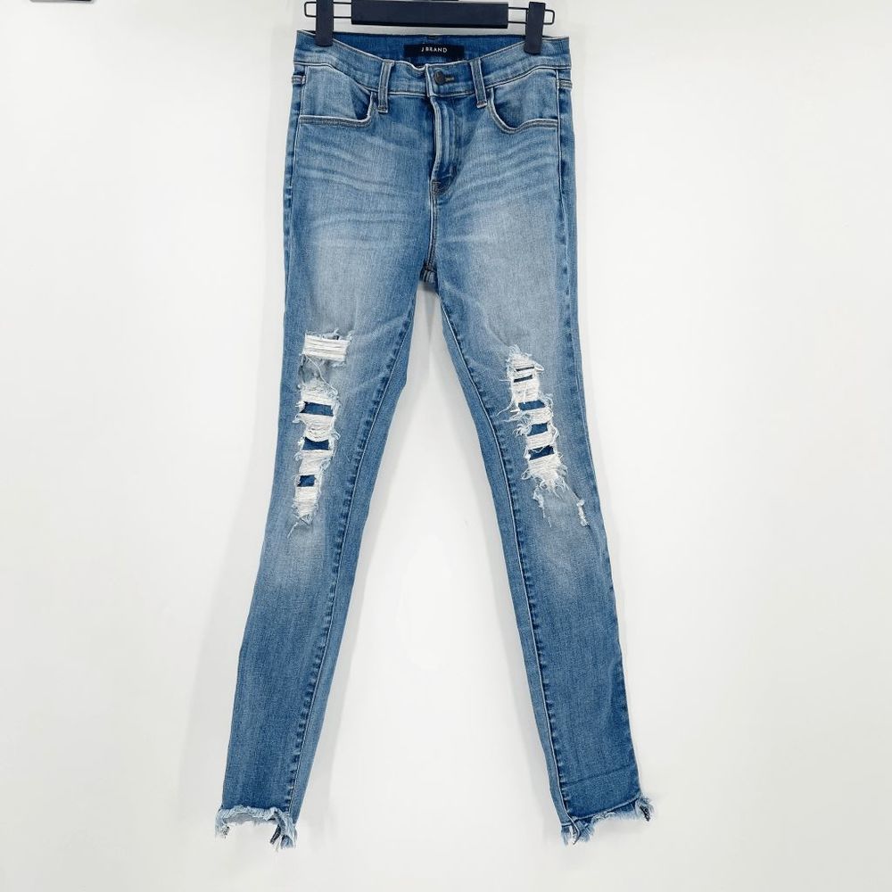 J. Brand Skinny Jeans Women's Size 26 High Rise Medium Wash Distressed